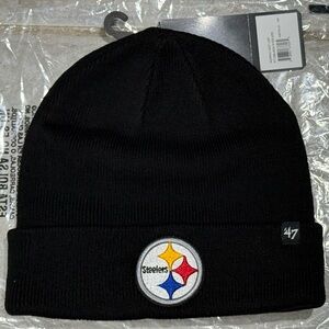 Pittsburgh Steelers ‘47 Brand Black Knit Cuffed Beanie